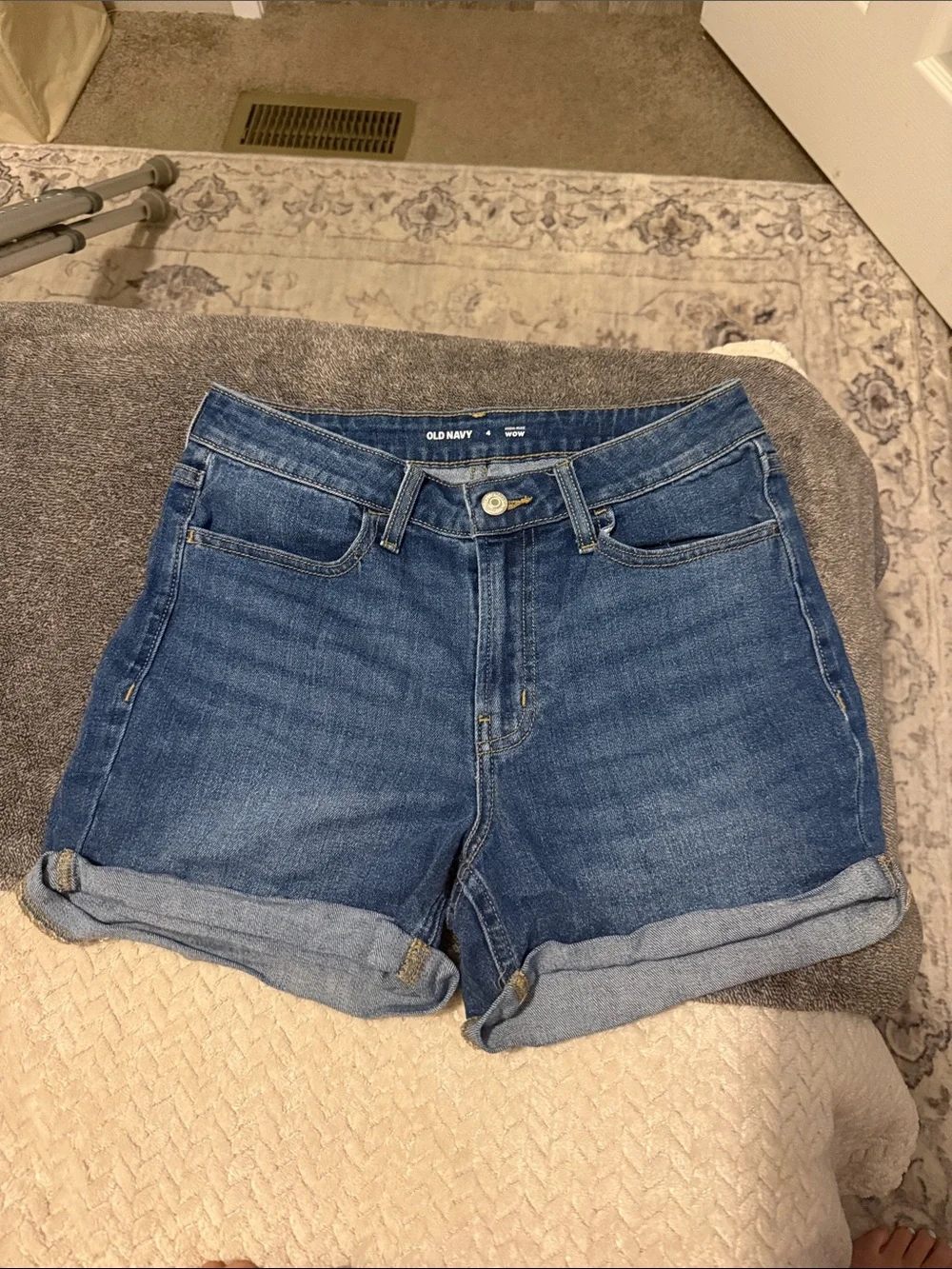 Old Navy Blue Rolled-Hem Denim Shorts